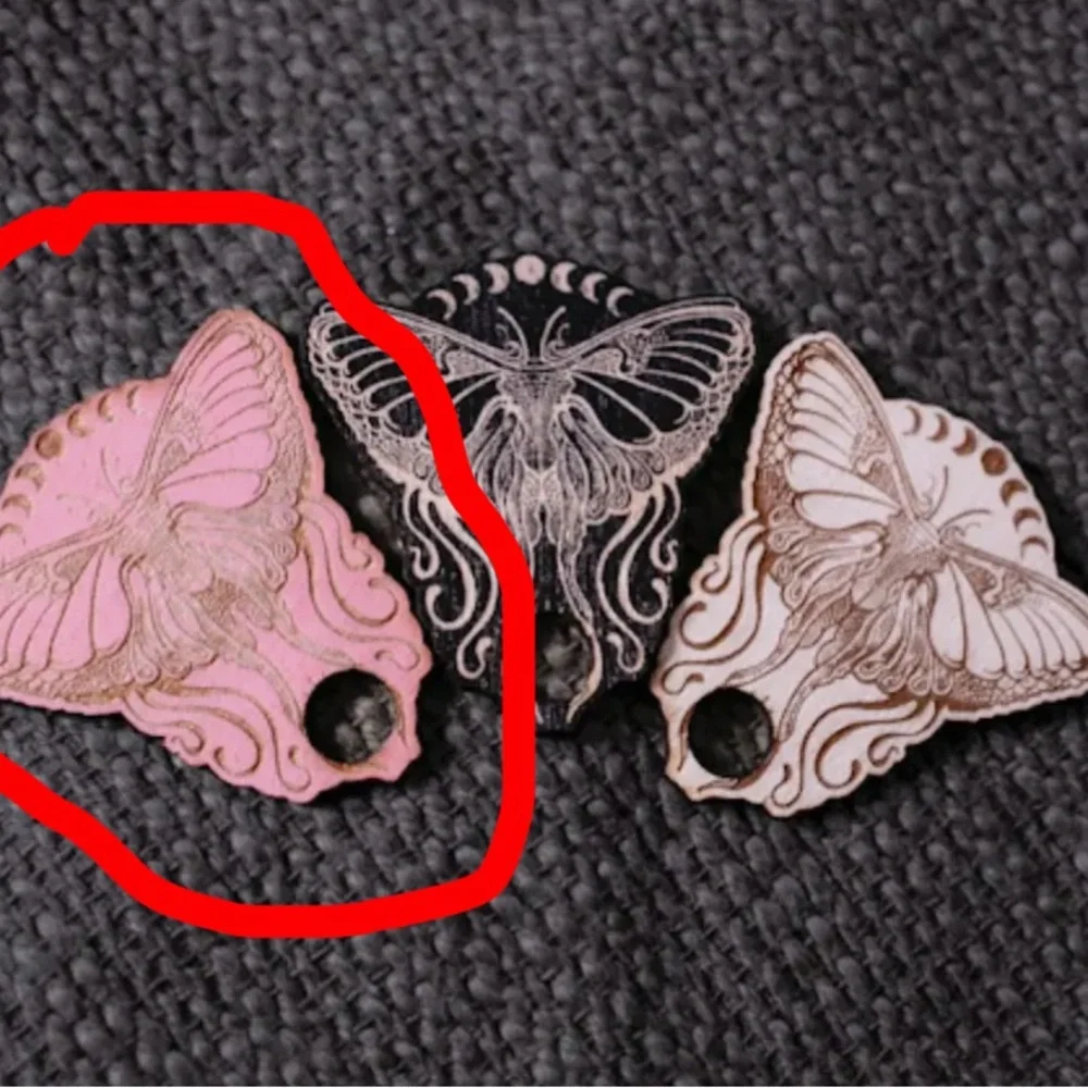 Moonlit Wings Handcrafted Pink and Gold Art Nouveau Spirit Board